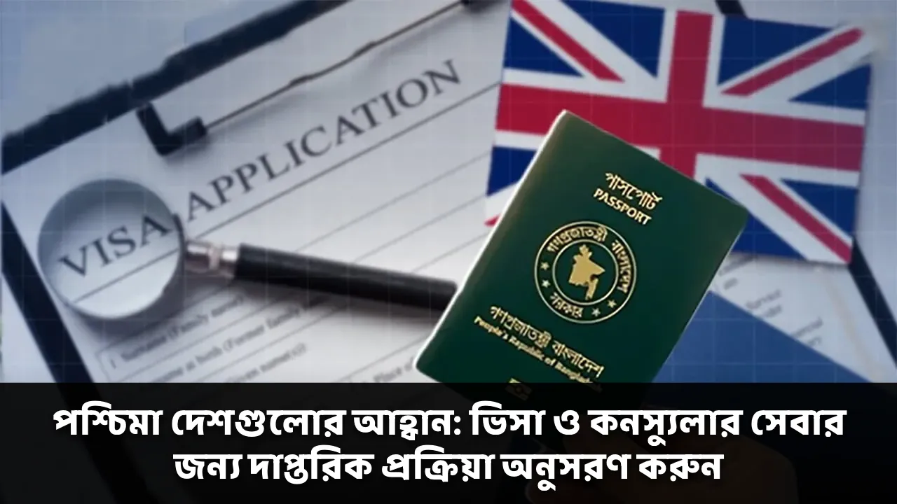 পশ্চিমা দেশগুলোর আহ্বান: ভিসা ও কনস্যুলার সেবার জন্য দাপ্তরিক প্রক্রিয়া অনুসরণ করুন