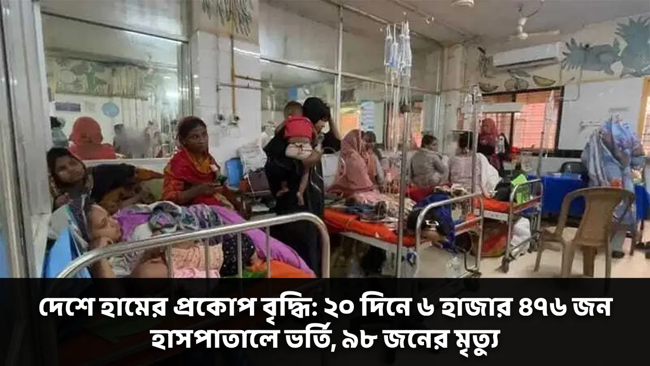 দেশে হামের প্রকোপ বৃদ্ধি: ২০ দিনে ৬ হাজার ৪৭৬ জন হাসপাতালে ভর্তি, ৯৮ জনের মৃত্যু